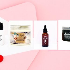 عرض الشعر التانى ( ماسك هير قروث + قطران + ماسك كيراتين + سلوشن هير قروث)