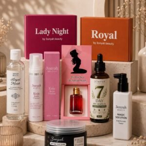 عرض الجسم والشعر والوجه (سلوشن+ هير قروث + قطرة ٧ ايام + بوكس رويال + بوكس ليدي نايت + غسول المناطق مسك رويال+ غسول للوجه بالكوجيك اسيد
خمرية اتس هوت ٢ )